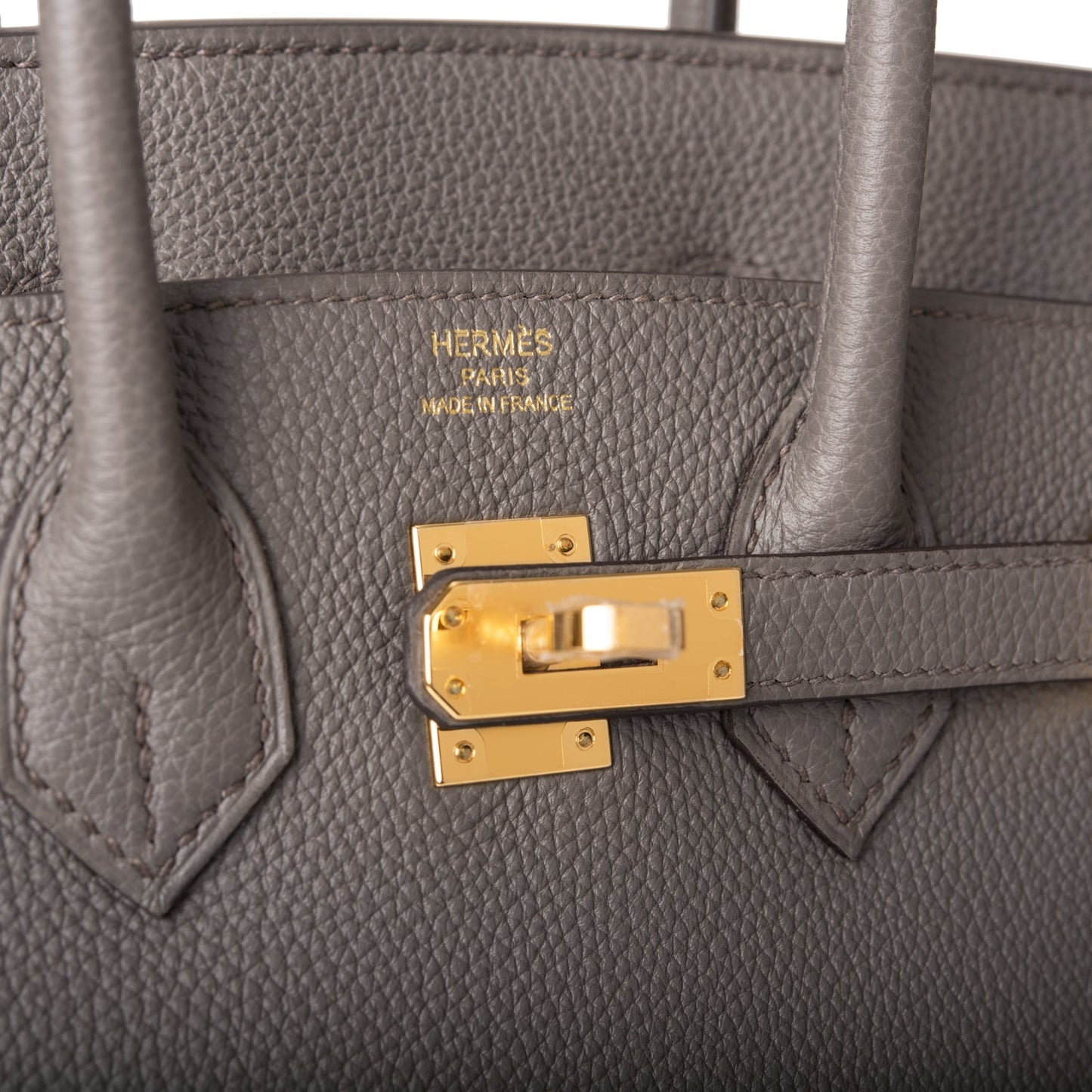 Hermes Birkin 25 Etain Togo Gold Hardware