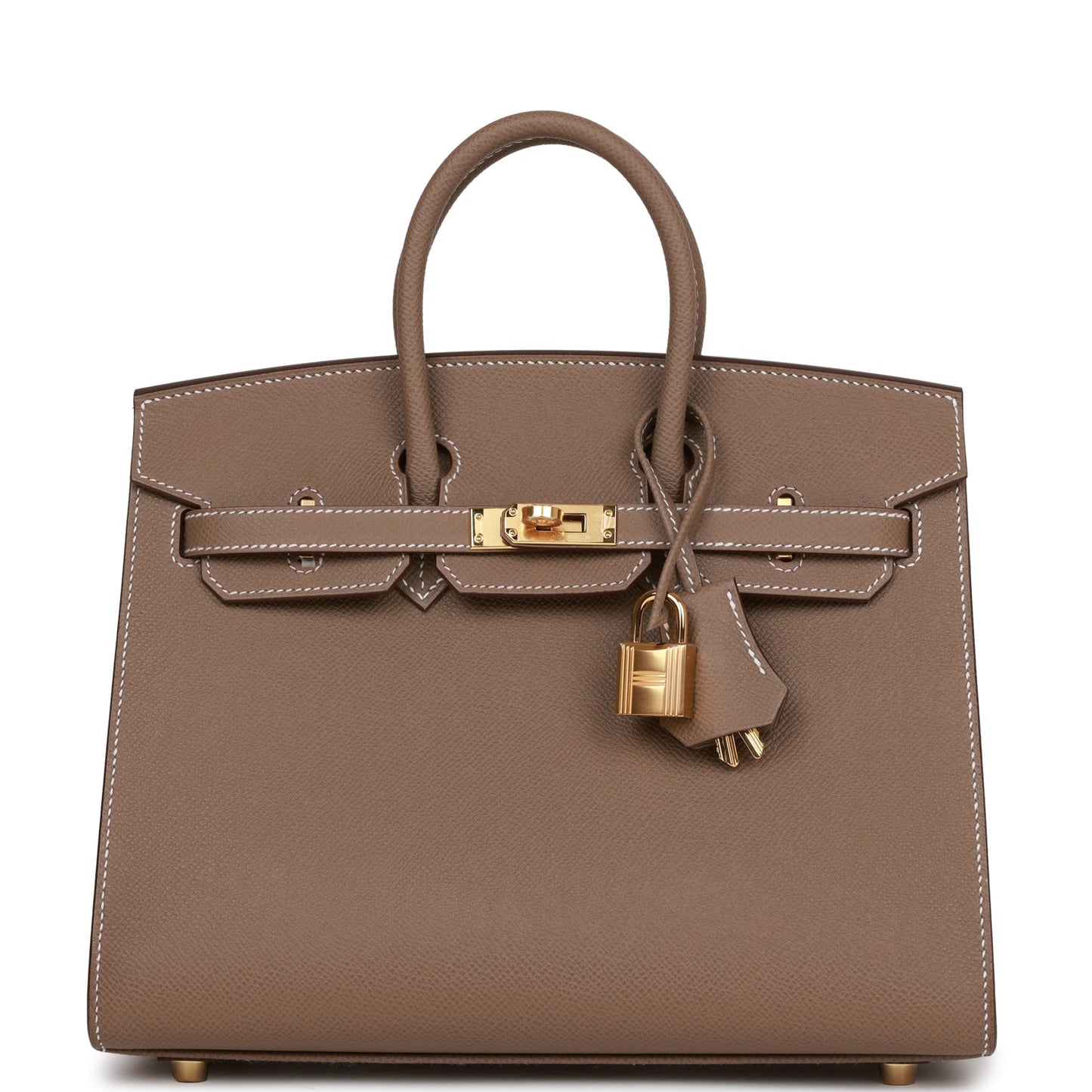 Hermes Birkin Sellier 25 Etoupe Epsom Gold Hardware