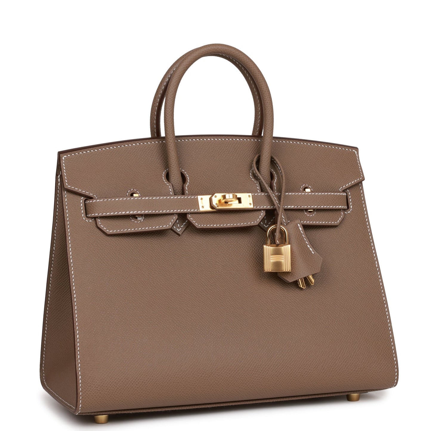 Hermes Birkin Sellier 25 Etoupe Epsom Gold Hardware