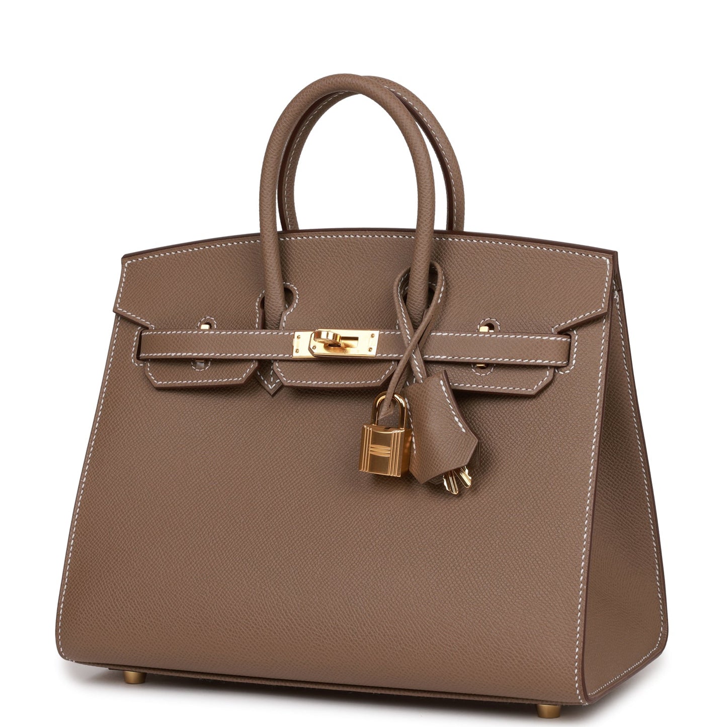 Hermes Birkin Sellier 25 Etoupe Epsom Gold Hardware