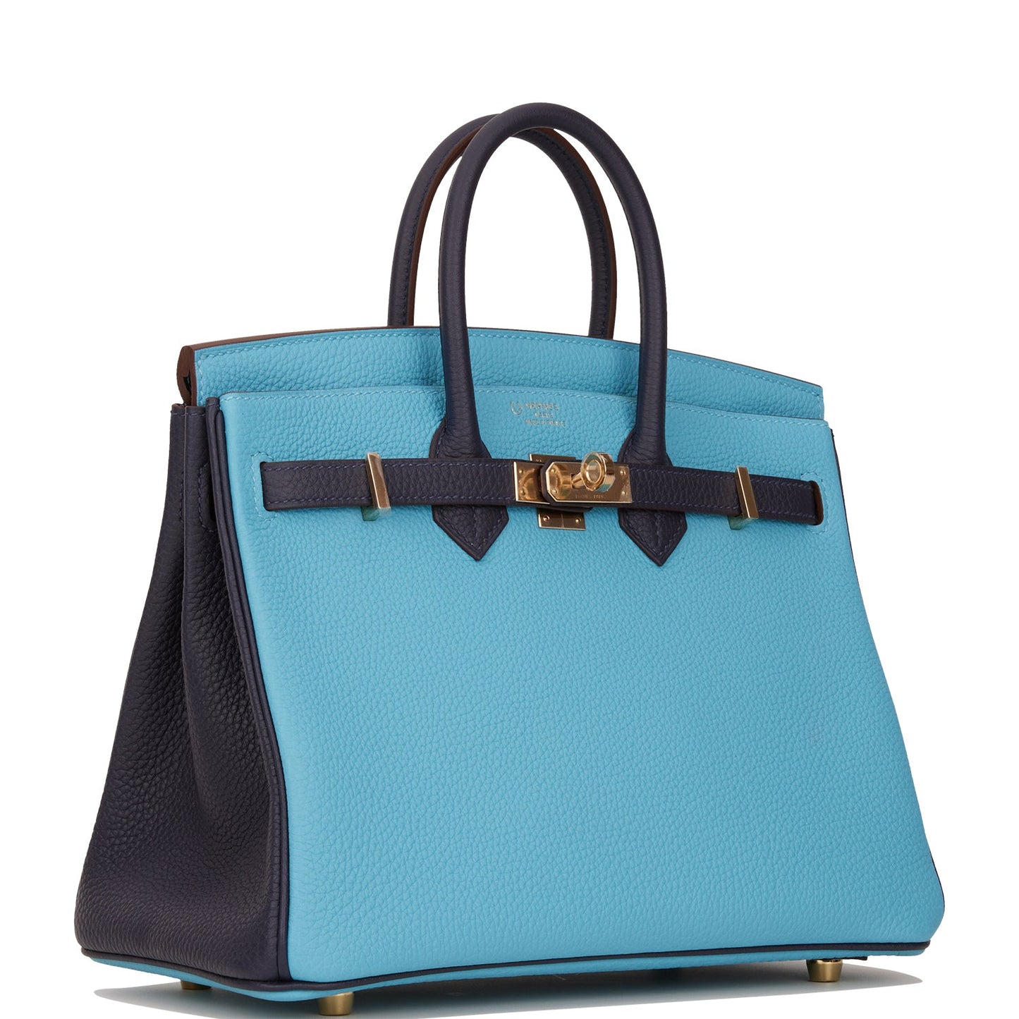 Hermes Special Order (HSS) Birkin 25 Bleu du Nord and Bleu Nuit Togo Permabrass Hardware