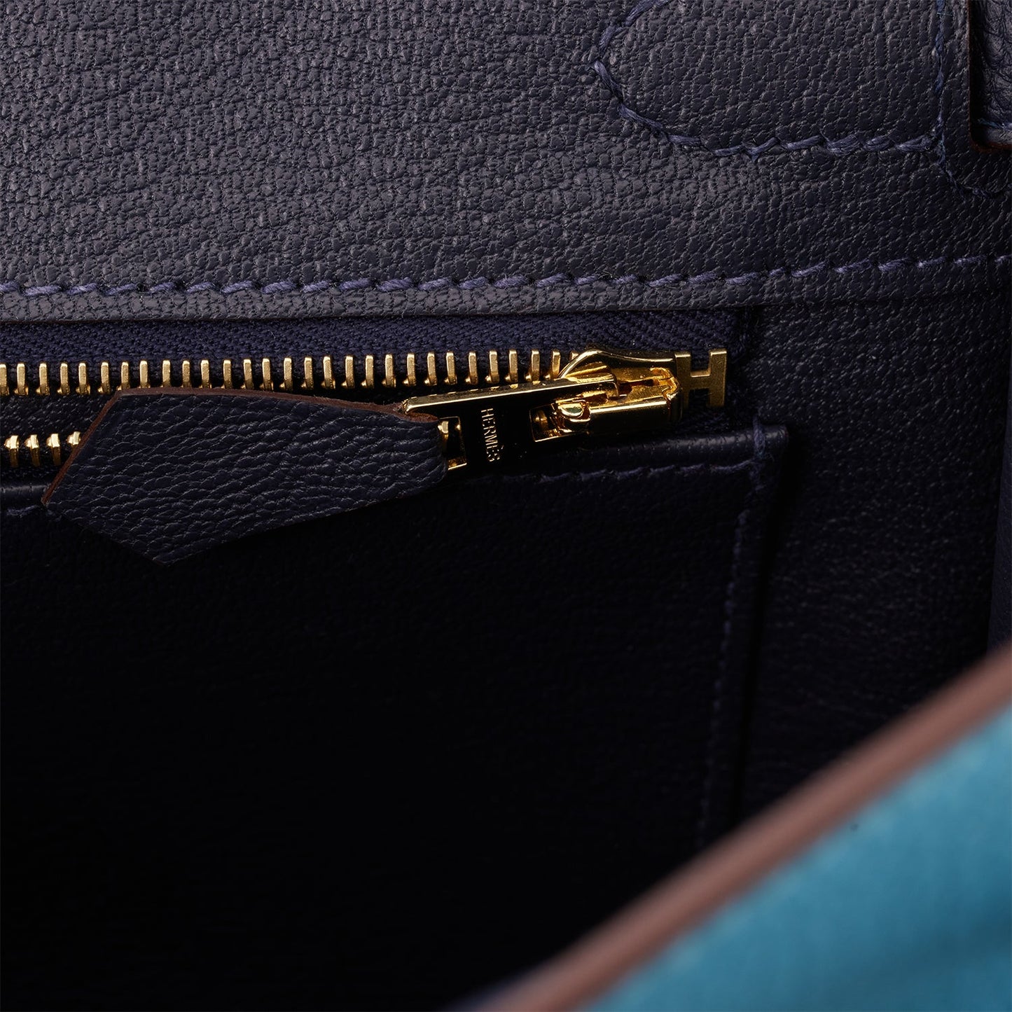 Hermes Special Order (HSS) Birkin 25 Bleu du Nord and Bleu Nuit Togo Permabrass Hardware