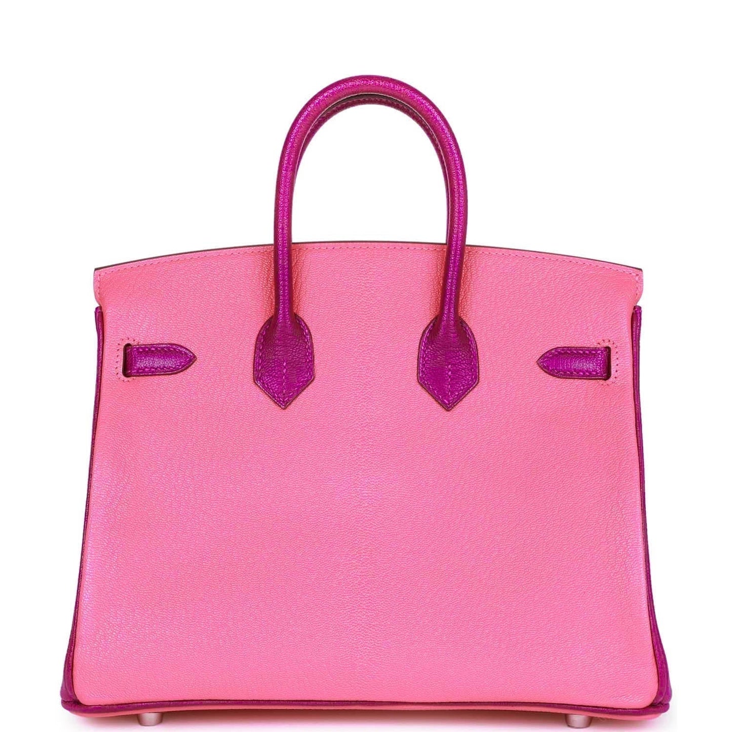 Hermes Special Order (HSS) Birkin 25 Rose Lipstick and Anemone Chèvre Palladium Hardware