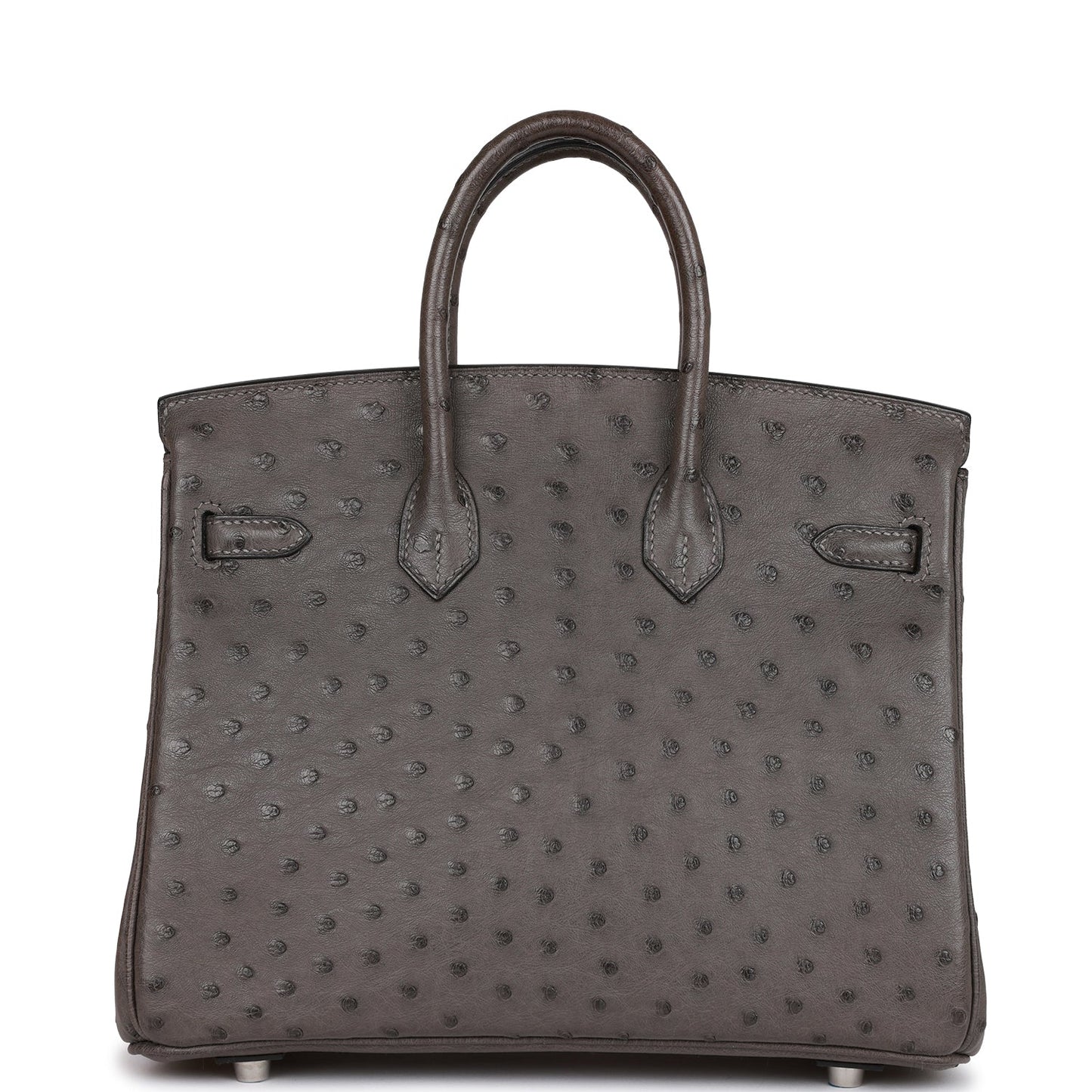 Hermes Birkin 25 Graphite Ostrich Palladium Hardware