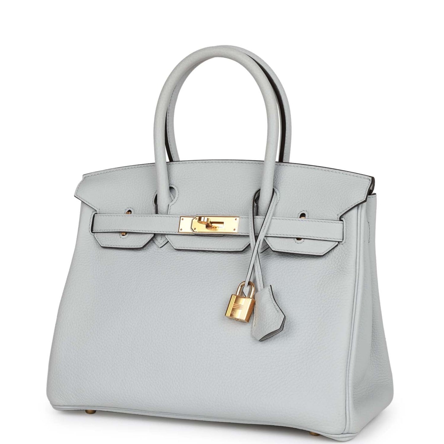 Hermes Birkin 30 Bleu Pale Clemence Gold Hardware