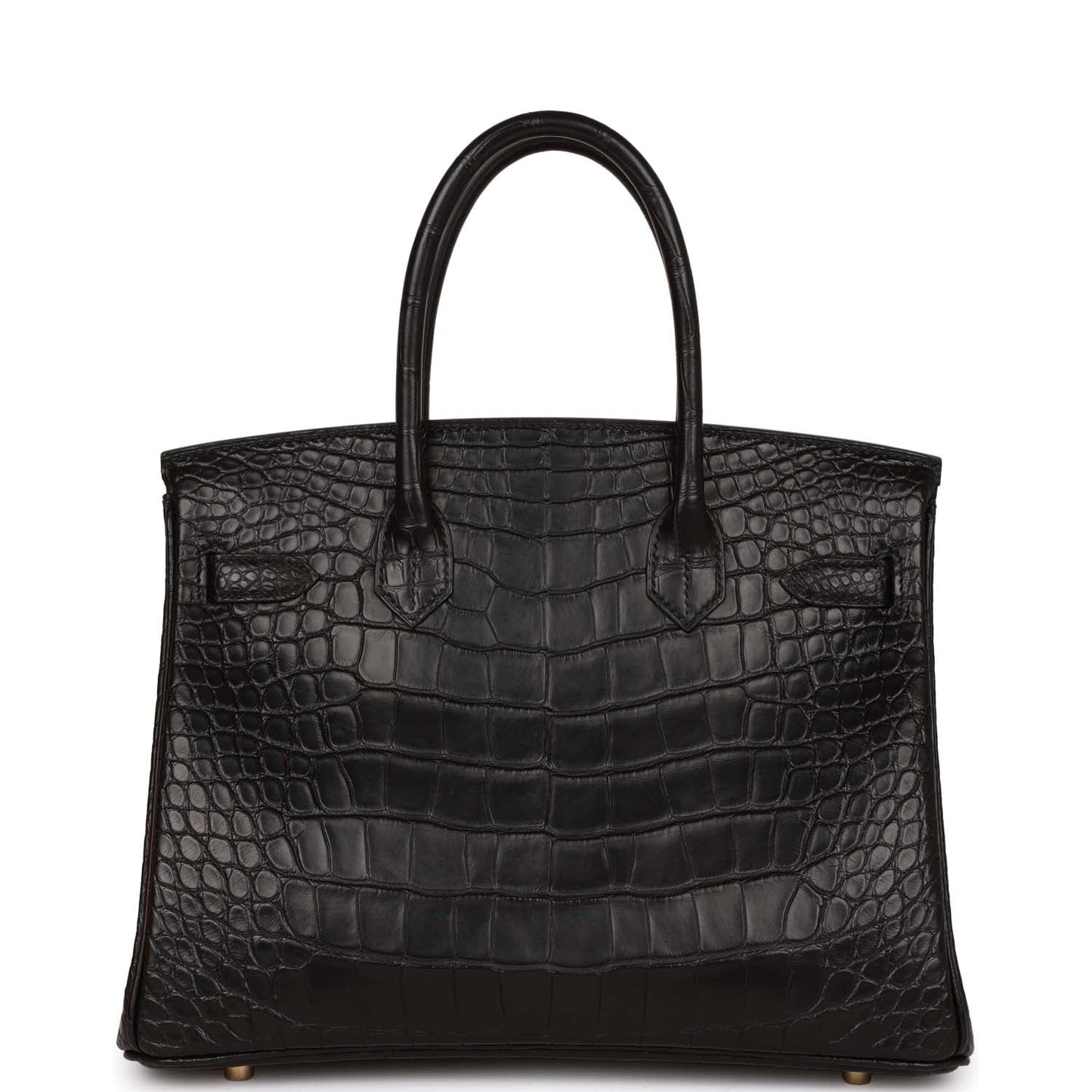 Hermes Birkin 30 Black Matte Alligator Gold Hardware