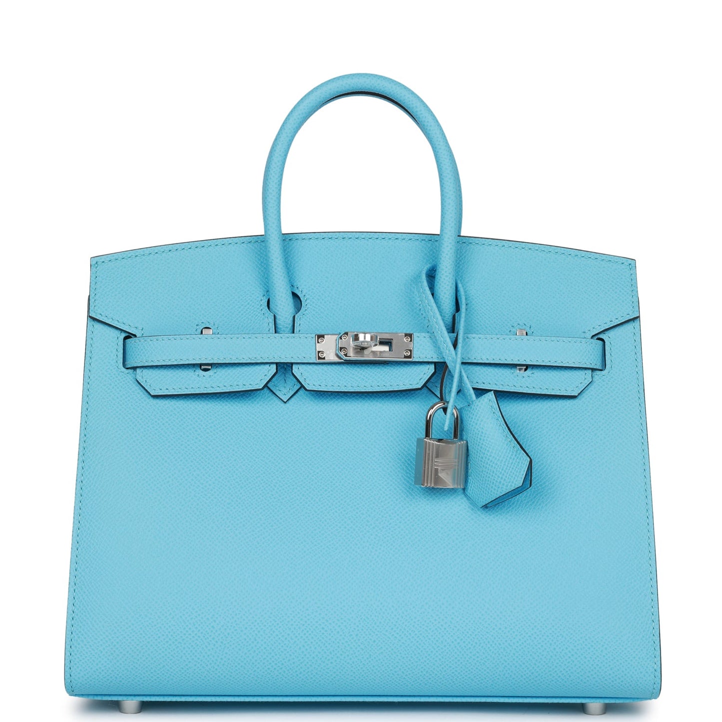 Hermes Birkin Sellier 25 Celeste Epsom Palladium Hardware