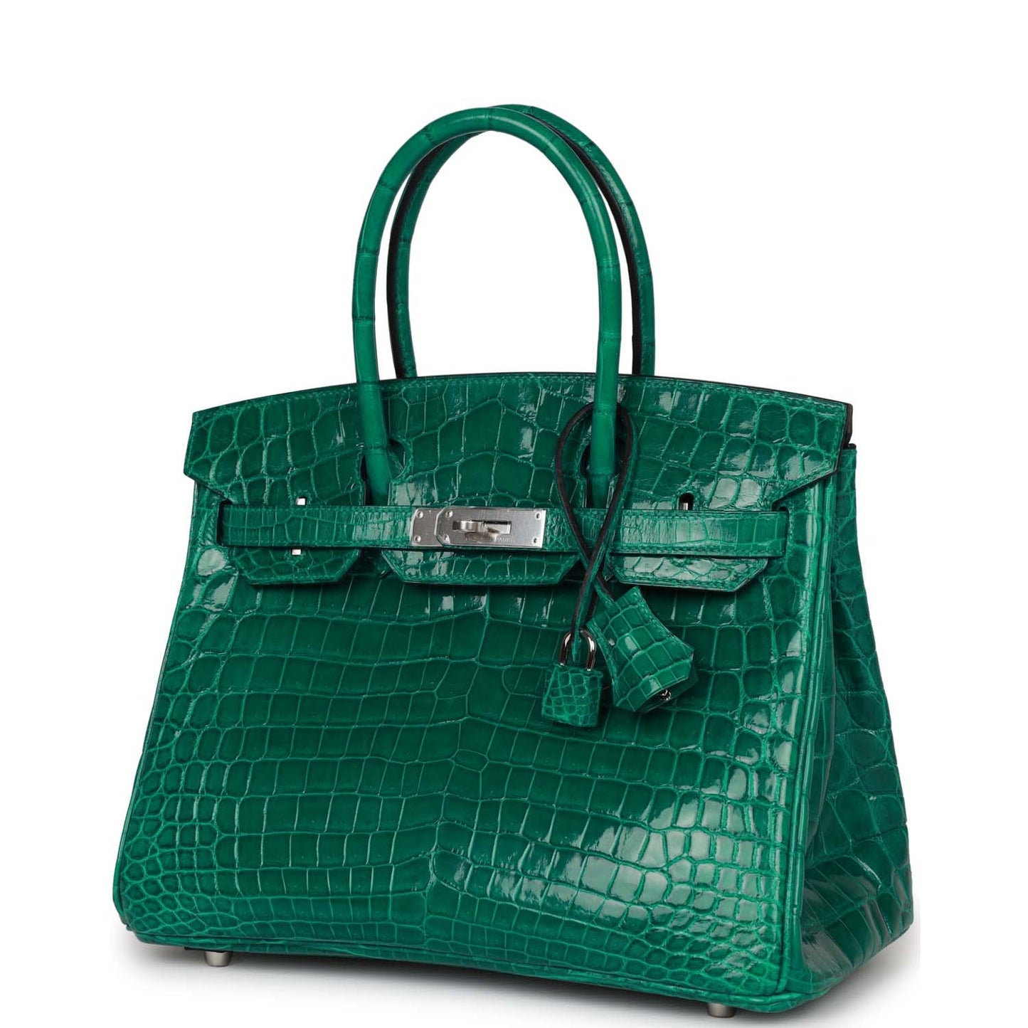 Hermes Birkin 30 Emerald Shiny Niloticus Crocodile Palladium Hardware