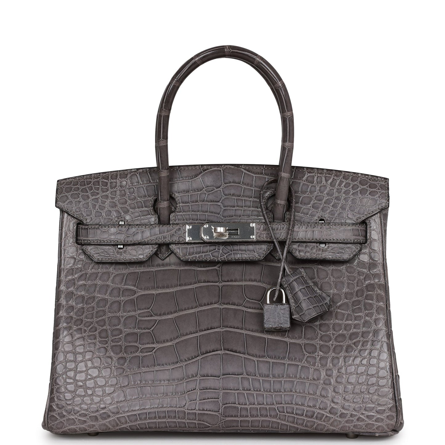 Hermes Birkin 30 Gris Paris Matte Alligator Palladium Hardware