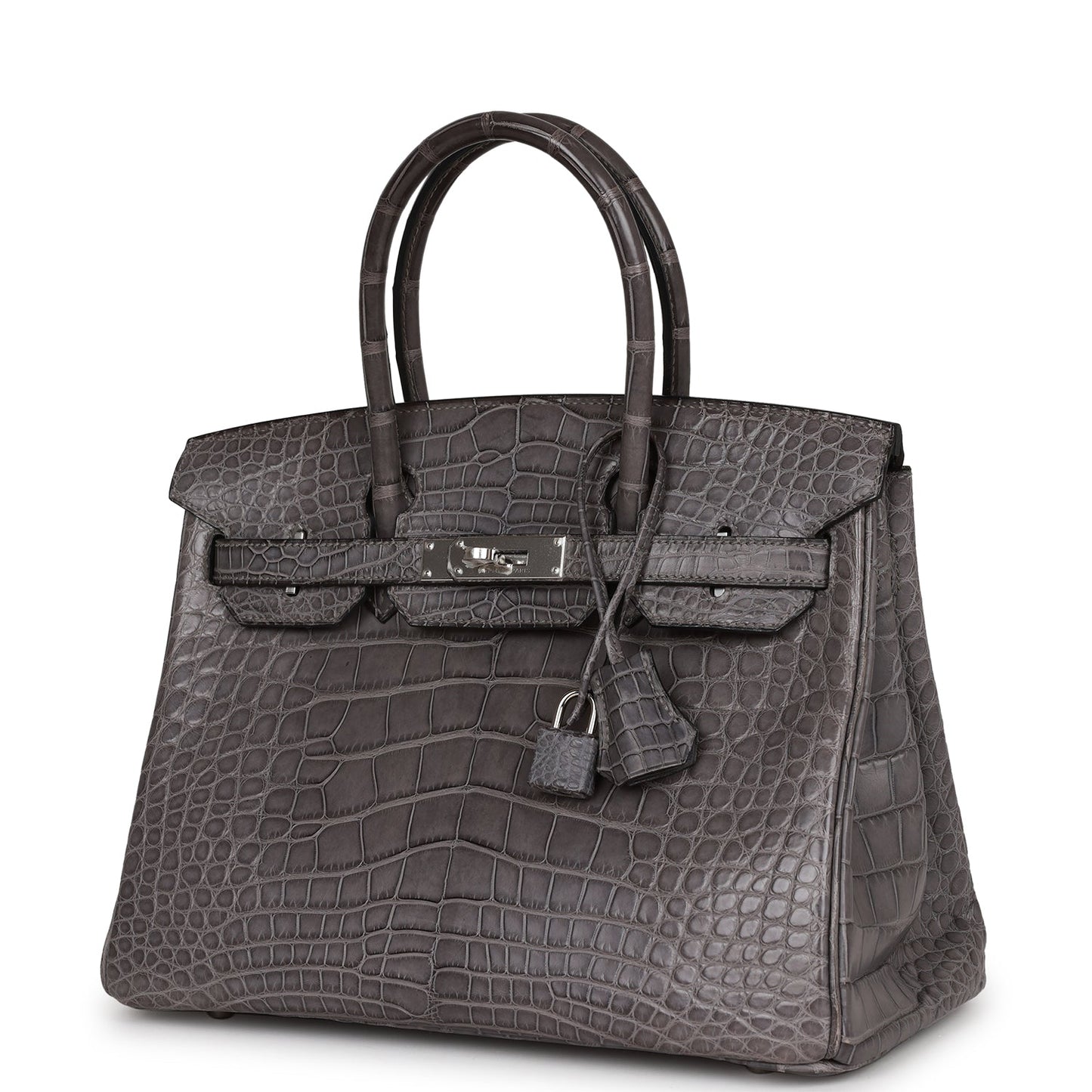 Hermes Birkin 30 Gris Paris Matte Alligator Palladium Hardware