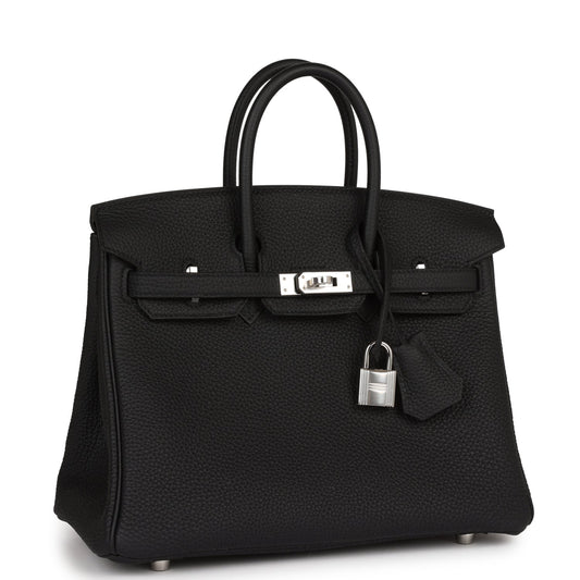 Hermes Birkin 25 Black Togo Palladium Hardware