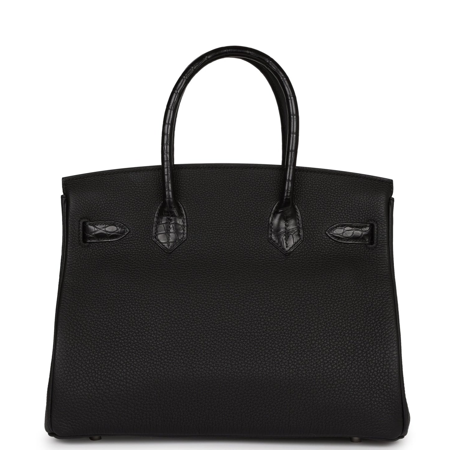 Hermes Birkin 30 Black Matte Alligator and Togo Touch Palladium Hardware