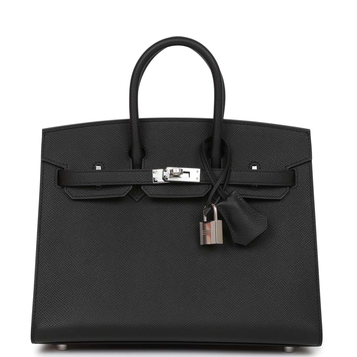 Hermes Birkin Sellier 25 Black Epsom Palladium Hardware