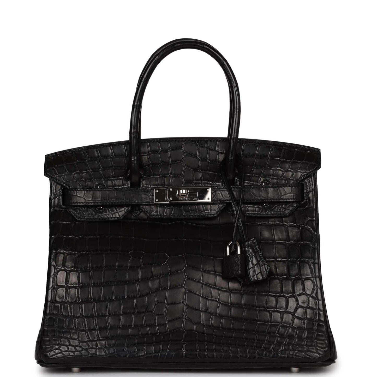 Hermes Birkin 30cm Black Matte Niloticus Crocodile Palladium Hardware