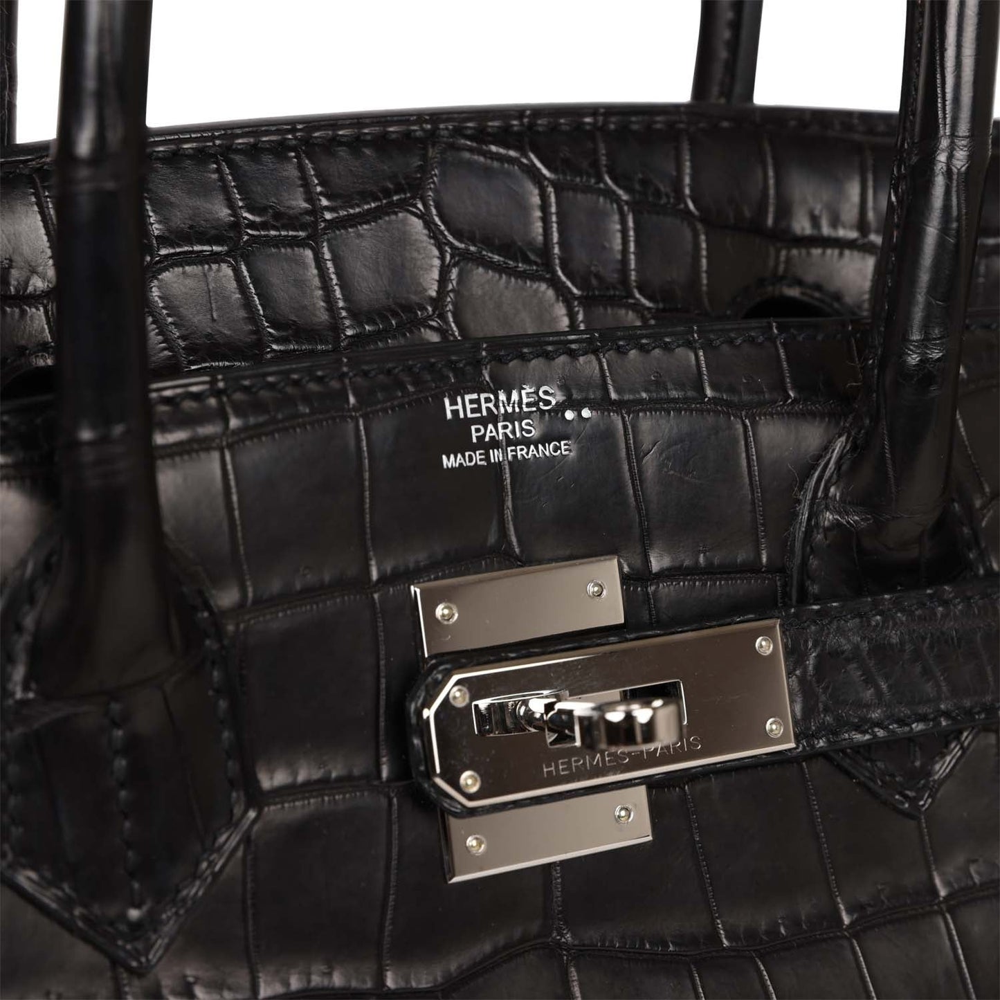 Hermes Birkin 30cm Black Matte Niloticus Crocodile Palladium Hardware