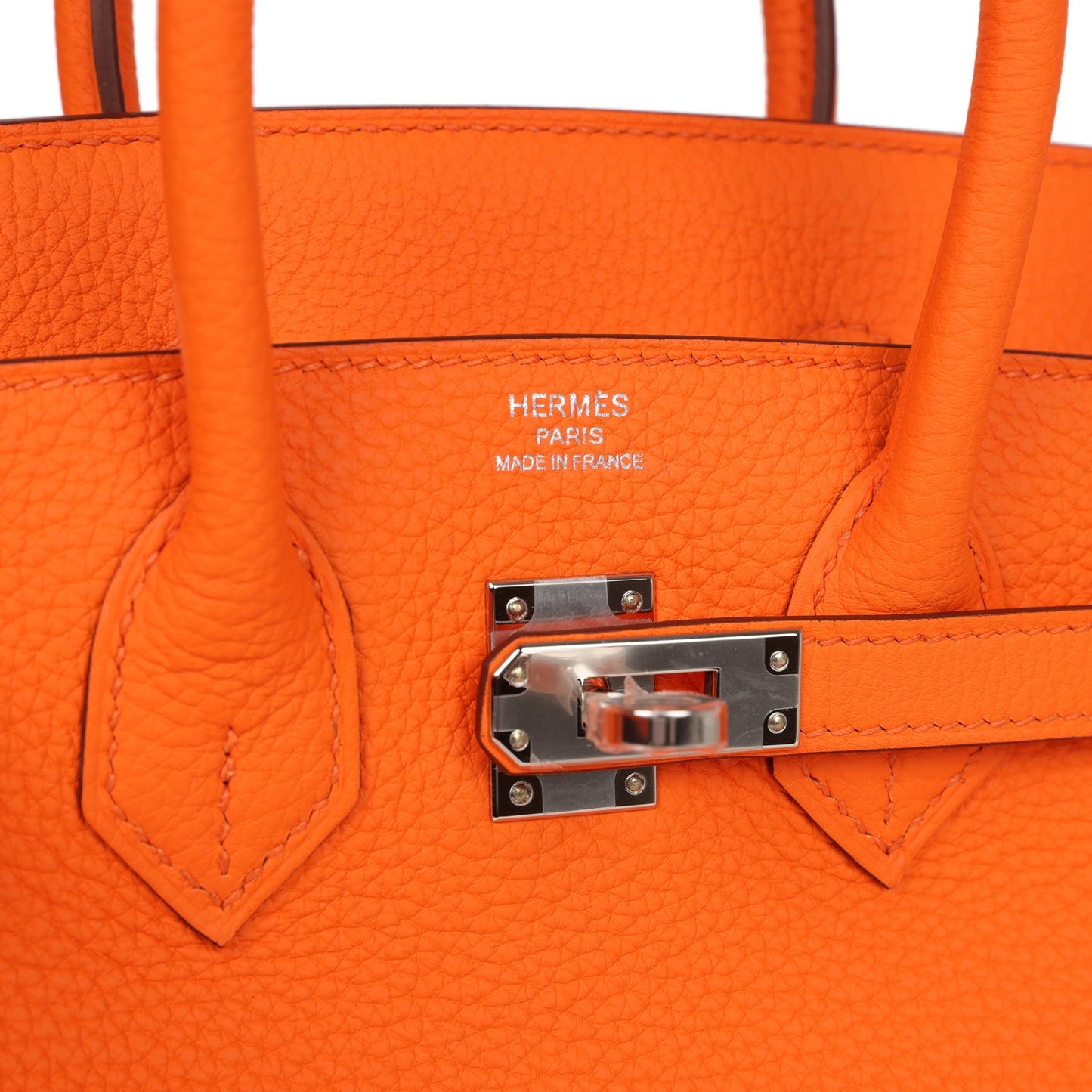 Hermes Birkin 25 Orange Minium Togo Palladium Hardware