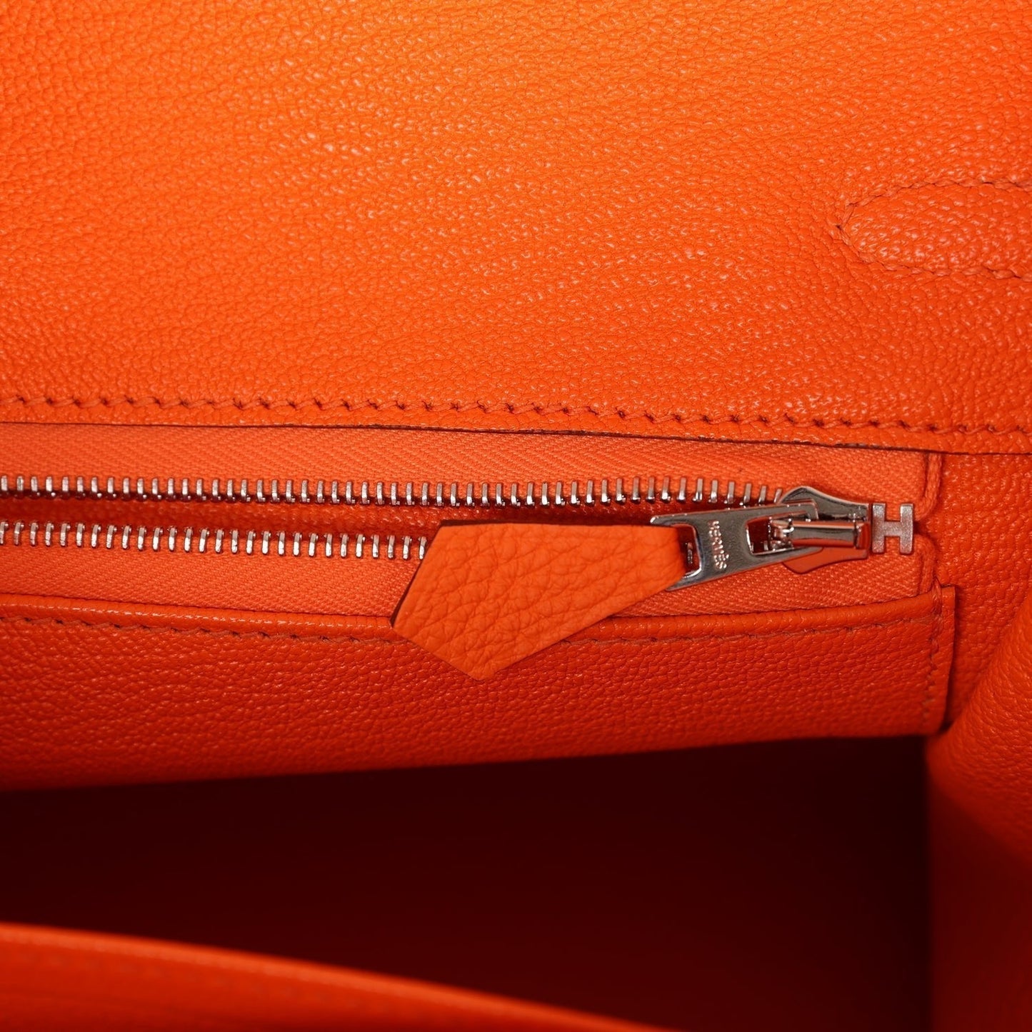 Hermes Birkin 25 Orange Minium Togo Palladium Hardware