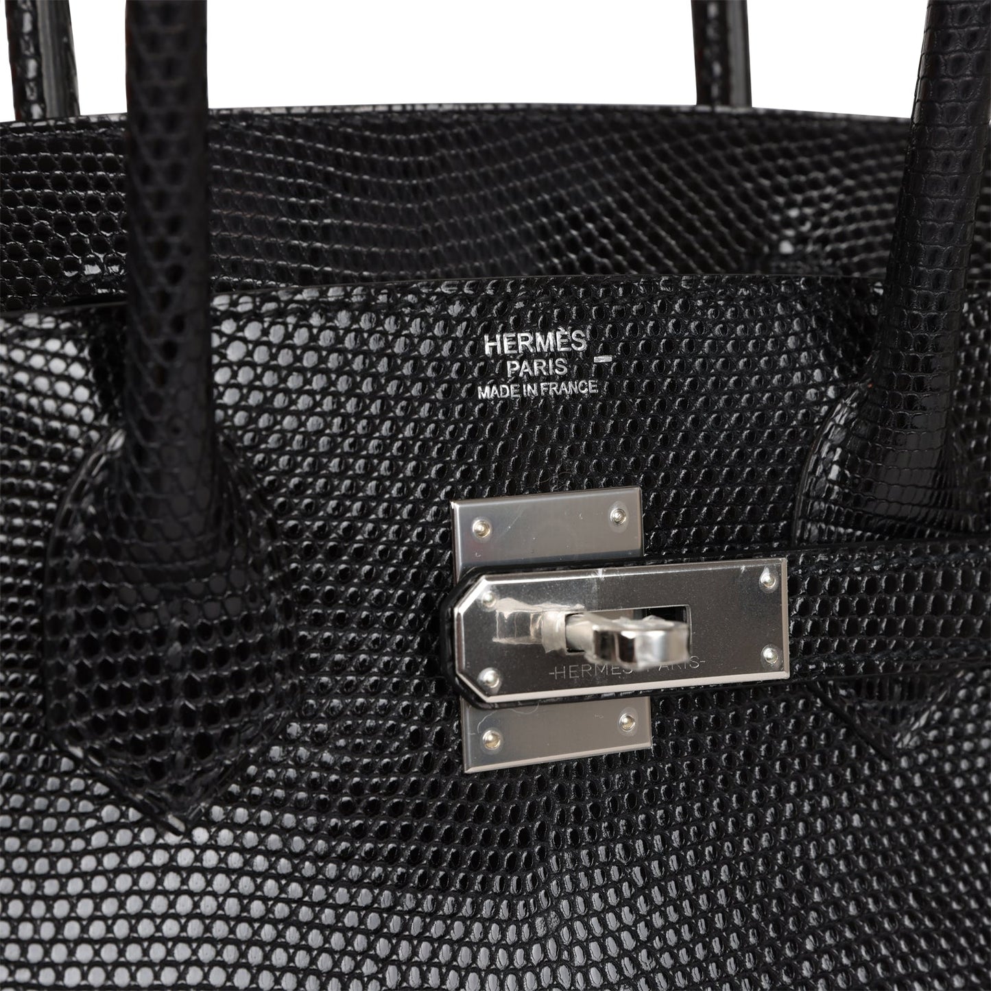 Hermes Birkin 30 Black Niloticus Lizard Palladium Hardware