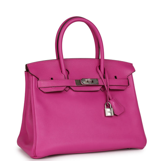 Hermes Birkin 30 Magnolia Verso Novillo Palladium Hardware