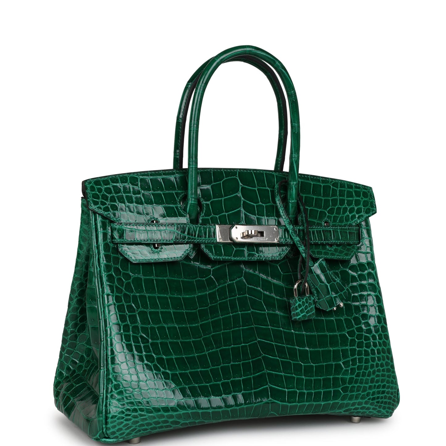 Hermes Birkin 30 Emerald Shiny Niloticus Crocodile Palladium Hardware