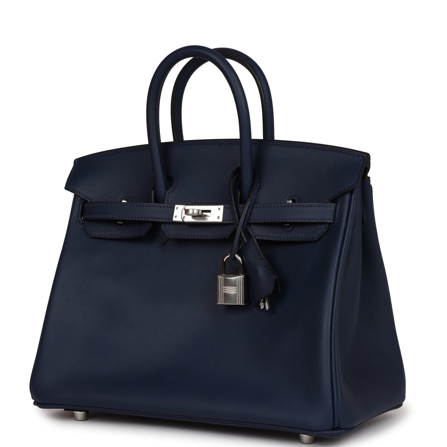 Hermes Birkin 25 Bleu Navy Swift Palladium Hardware