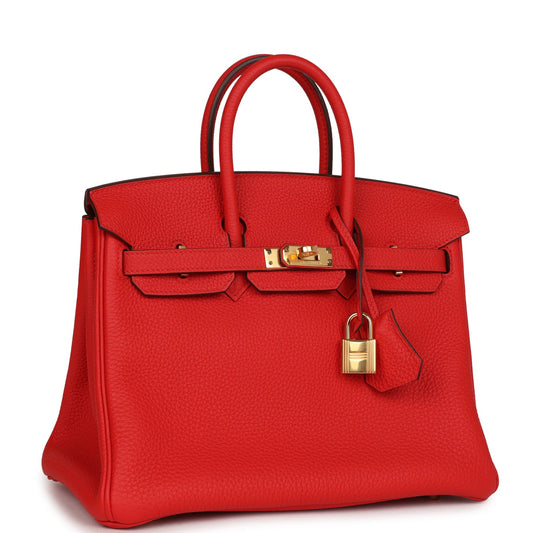 Hermes Birkin 25 Rouge de Coeur Togo Gold Hardware