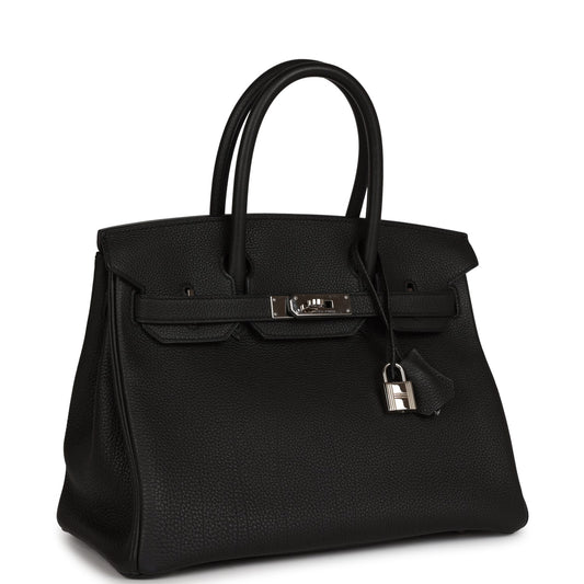 Hermes Birkin 30 Black Togo Palladium Hardware