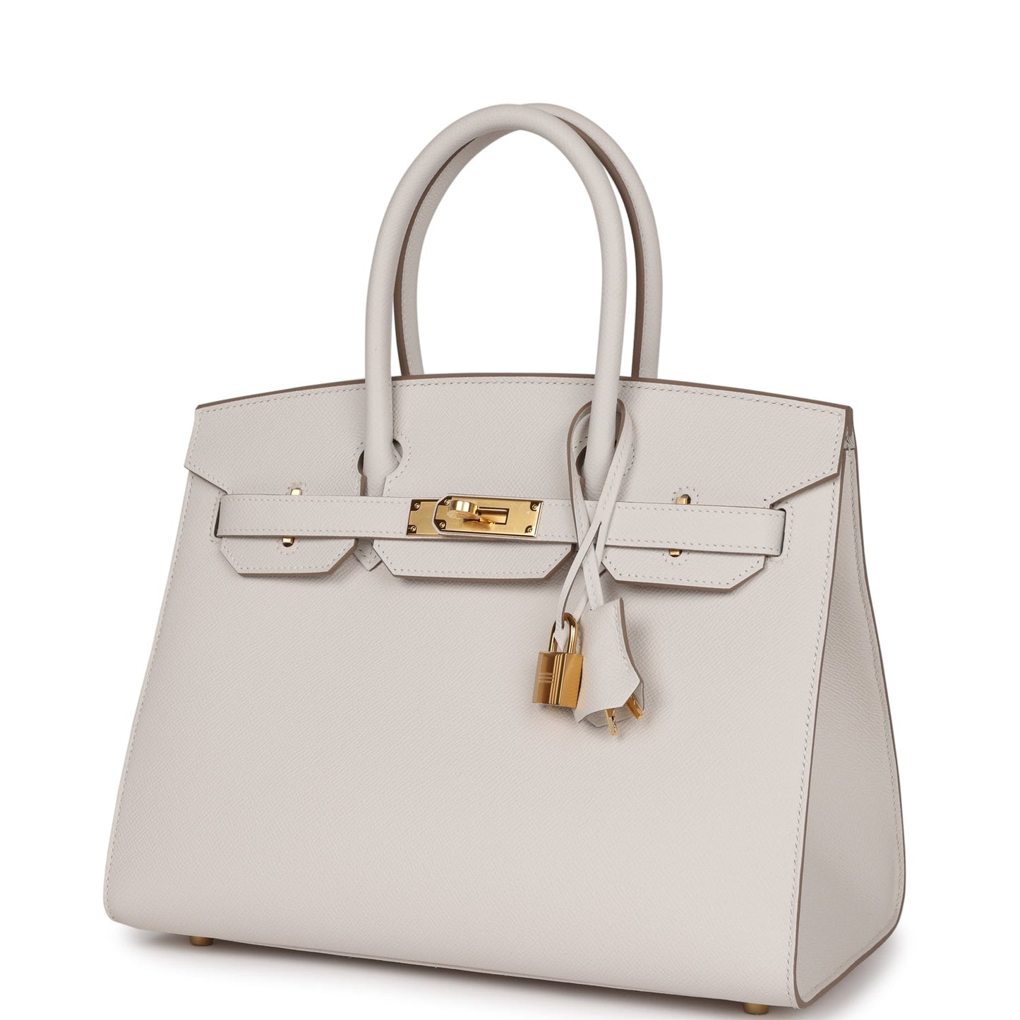 Hermes Birkin Sellier 30 Gris Pale Epsom Gold Hardware