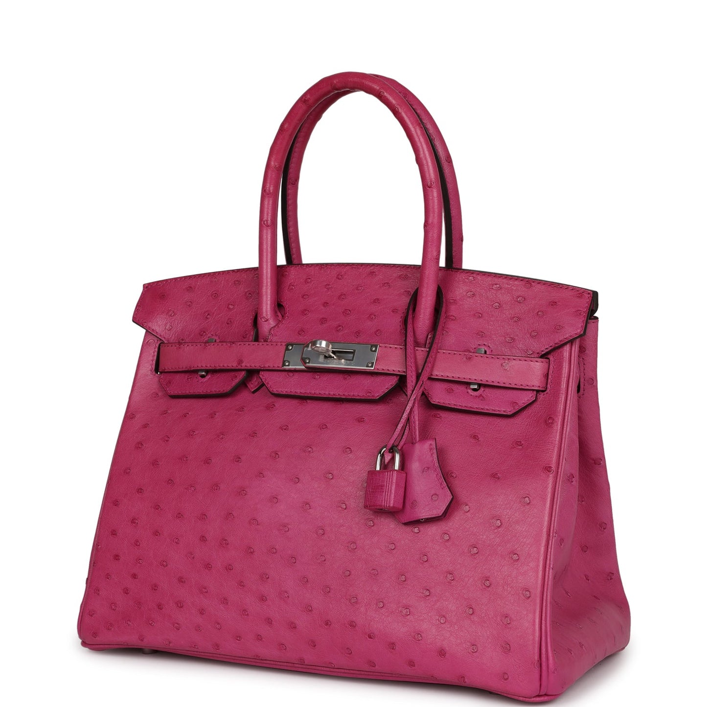 Hermes Birkin 30 Rose Pourpre Ostrich Palladium Hardware