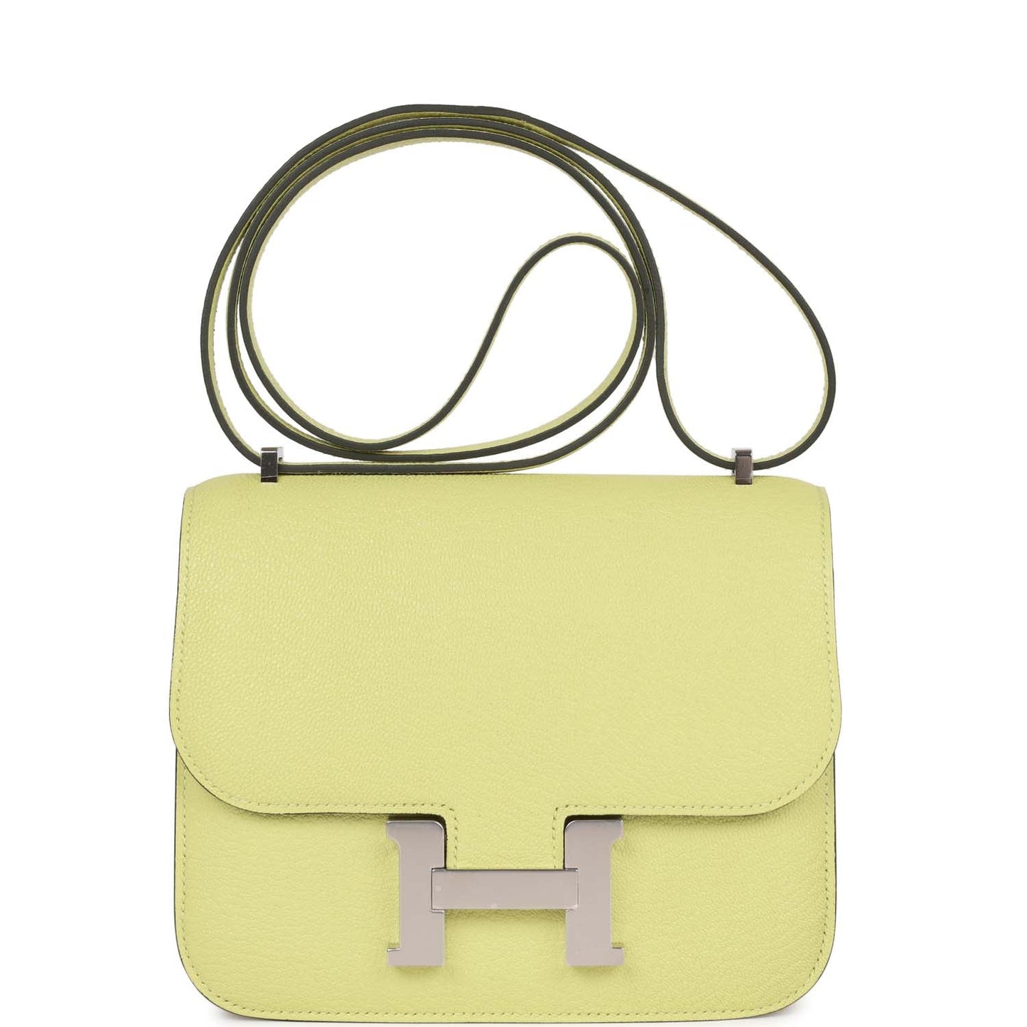 Hermes Constance 18 Jaune Bourgeon Chevre Palladium Hardware