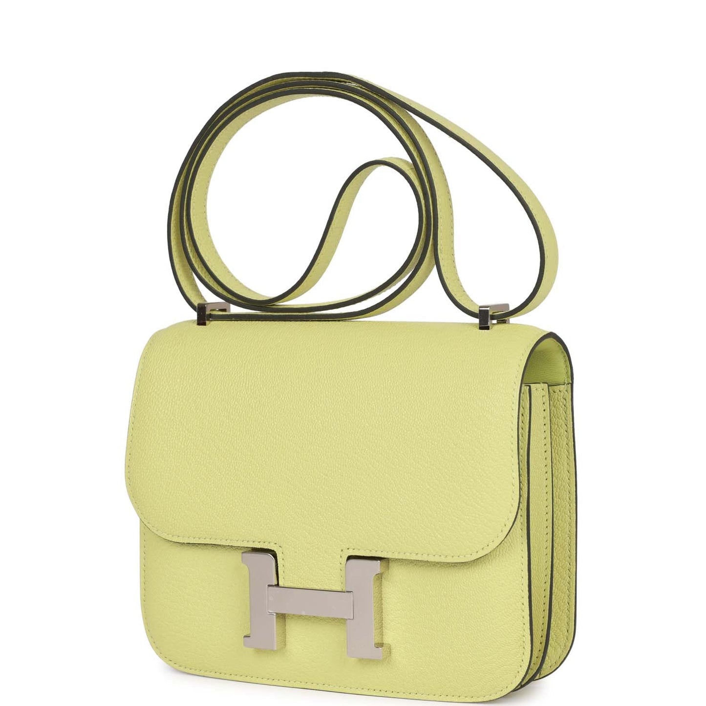 Hermes Constance 18 Jaune Bourgeon Chevre Palladium Hardware