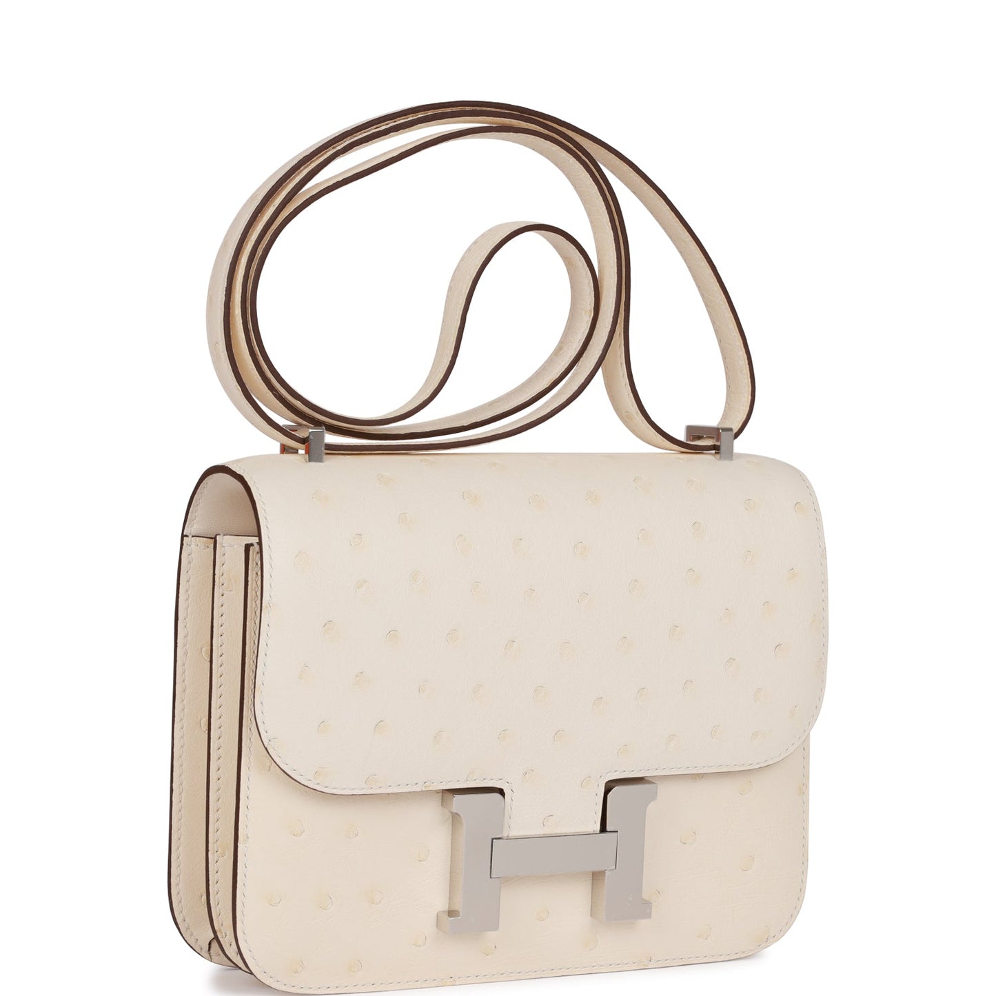 Hermes Constance 18 Nata Ostrich Palladium Hardware