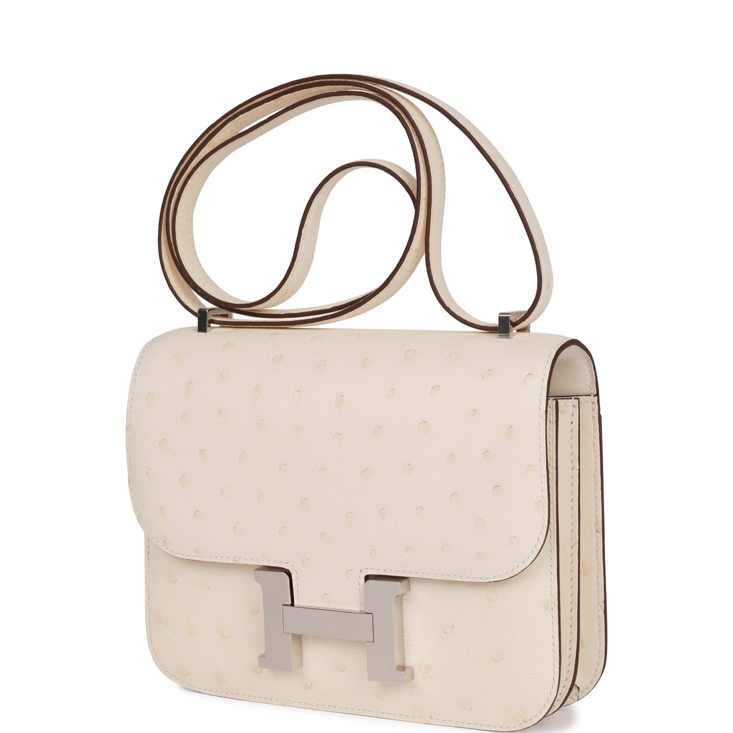 Hermes Constance 18 Nata Ostrich Palladium Hardware