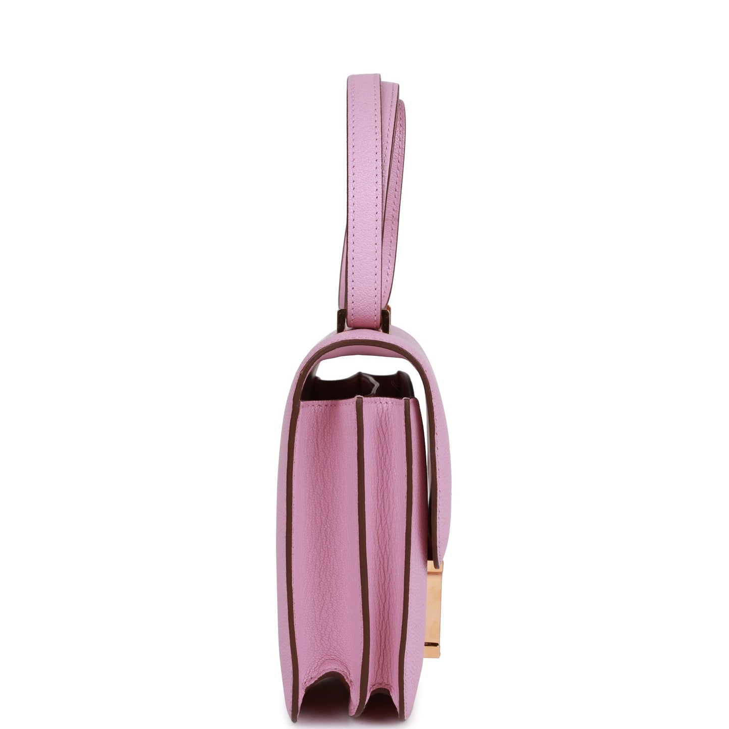 Hermes Constance 18 Mauve Sylvestre Chevre Rose Gold Hardware