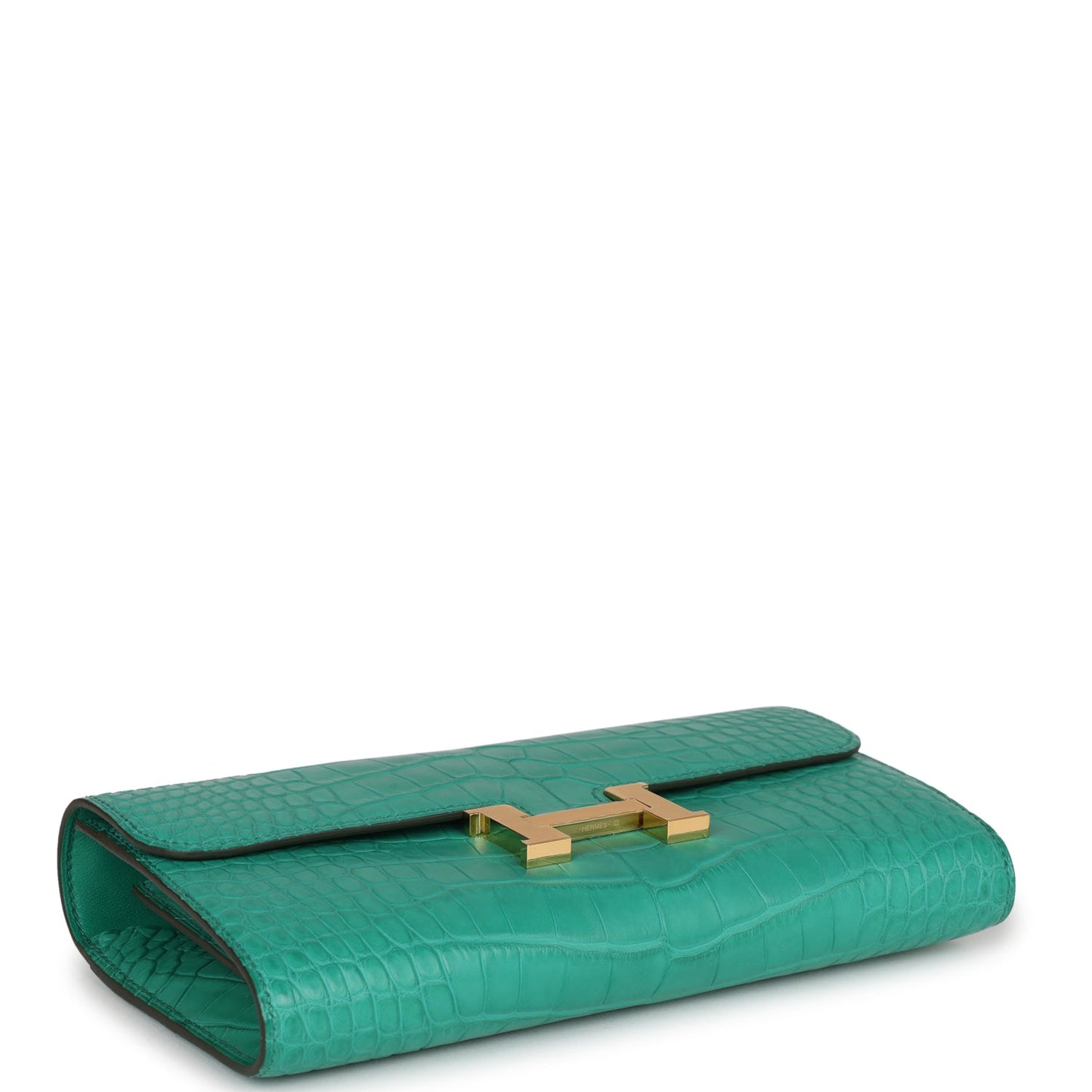 Hermes Constance Wallet To Go Vert Jade Matte Alligator Gold Hardware