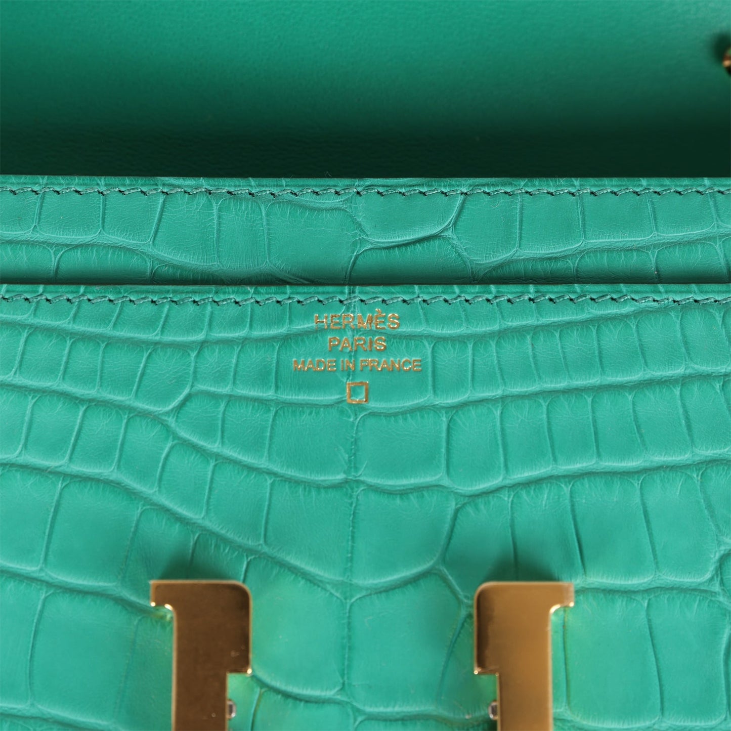 Hermes Constance Wallet To Go Vert Jade Matte Alligator Gold Hardware