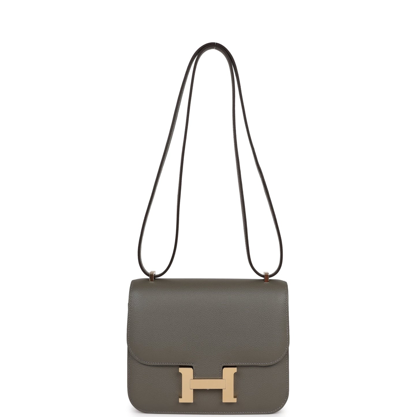 Hermes Constance 18 Gris Meyer Verso Evercolor Permabrass Hardware