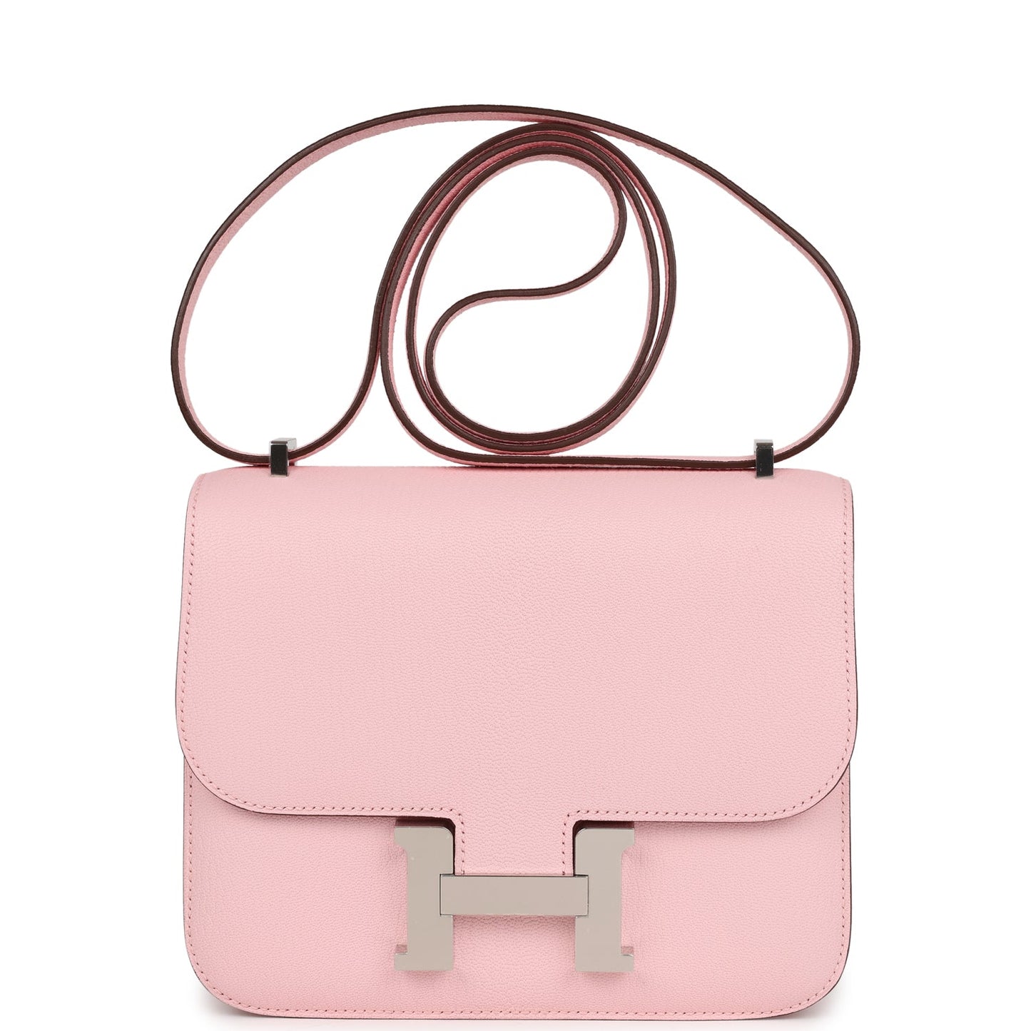 Hermes Constance 18 Rose Sakura Chevre Palladium Hardware