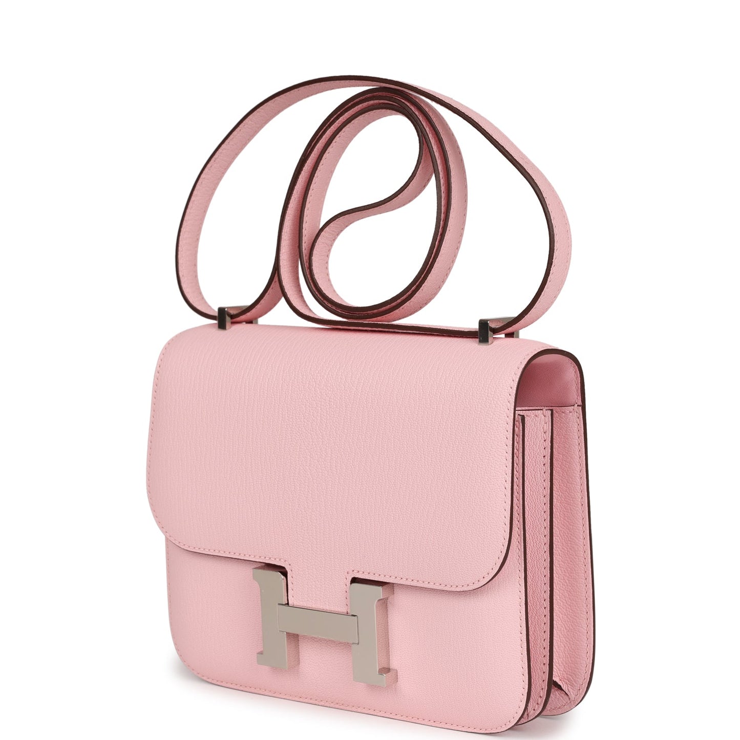 Hermes Constance 18 Rose Sakura Chevre Palladium Hardware