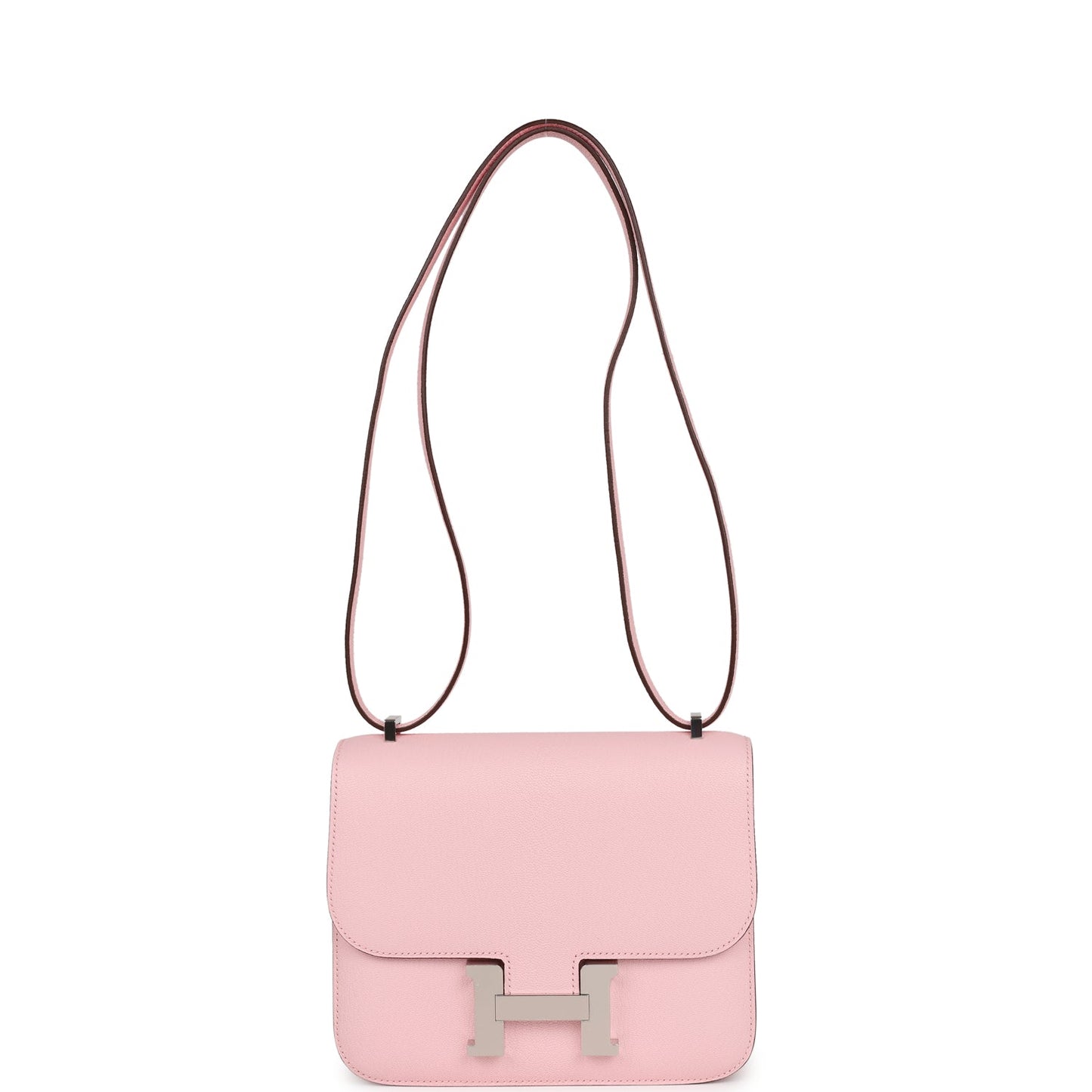 Hermes Constance 18 Rose Sakura Chevre Palladium Hardware