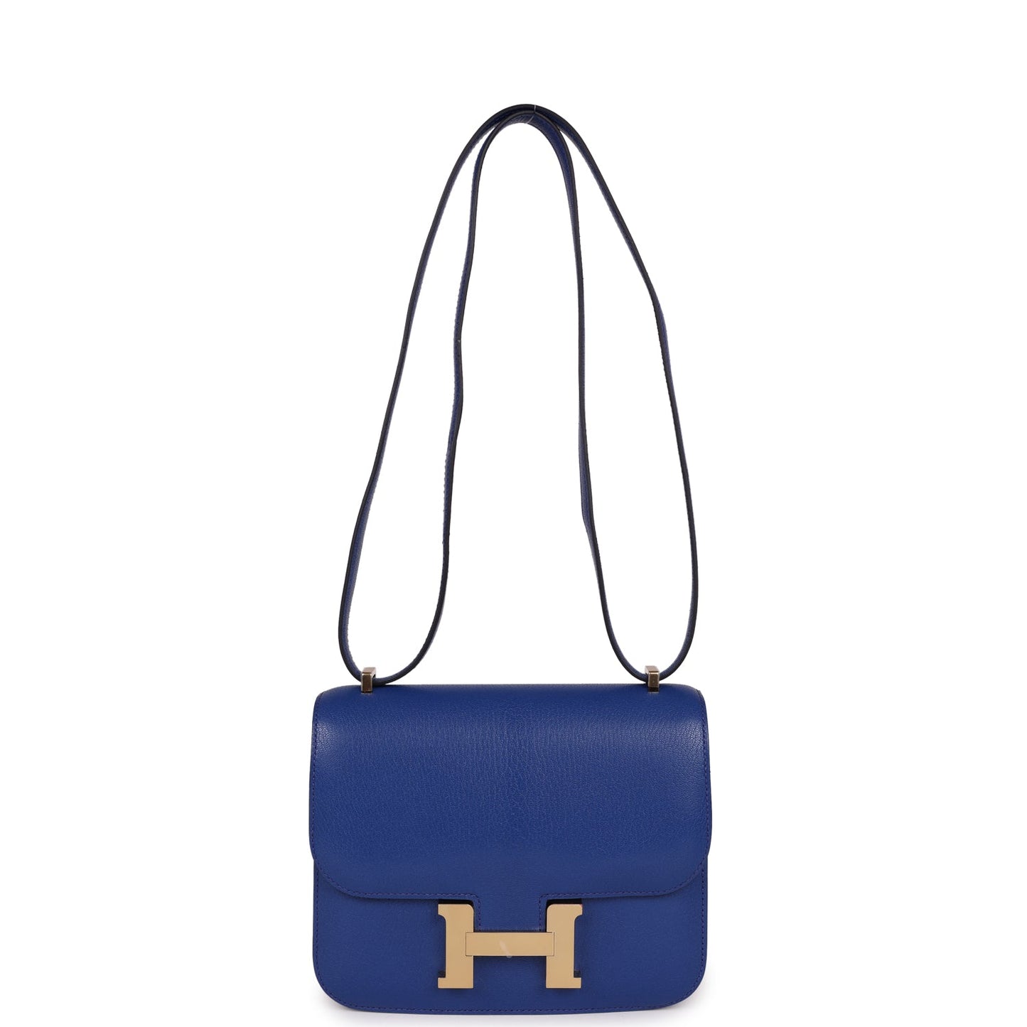 Hermes Constance 18 Bleu Royal Chevre Gold Hardware