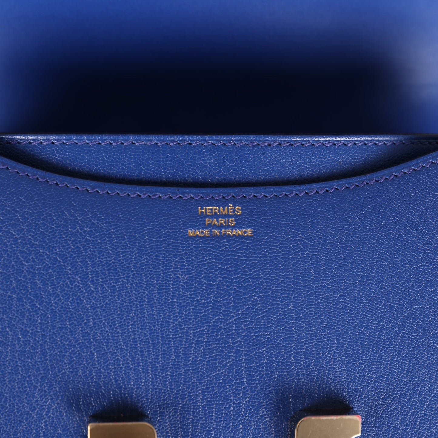 Hermes Constance 18 Bleu Royal Chevre Gold Hardware