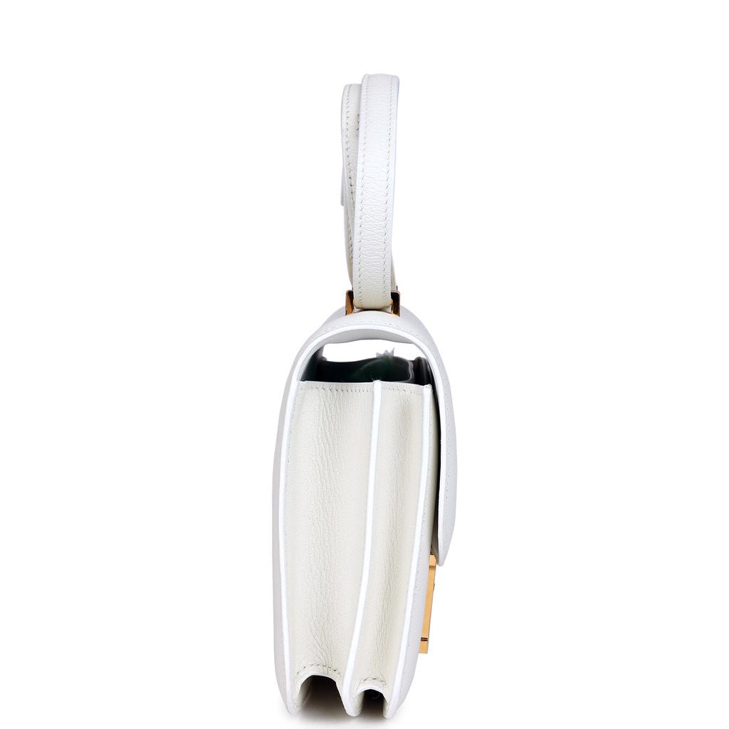 Hermes Constance 18 White Evercolor Gold Hardware