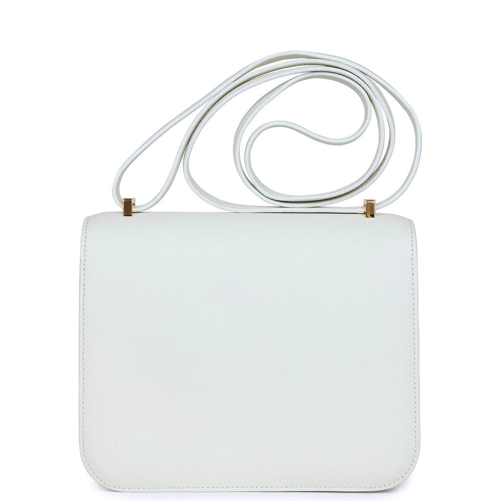 Hermes Constance 18 White Evercolor Gold Hardware