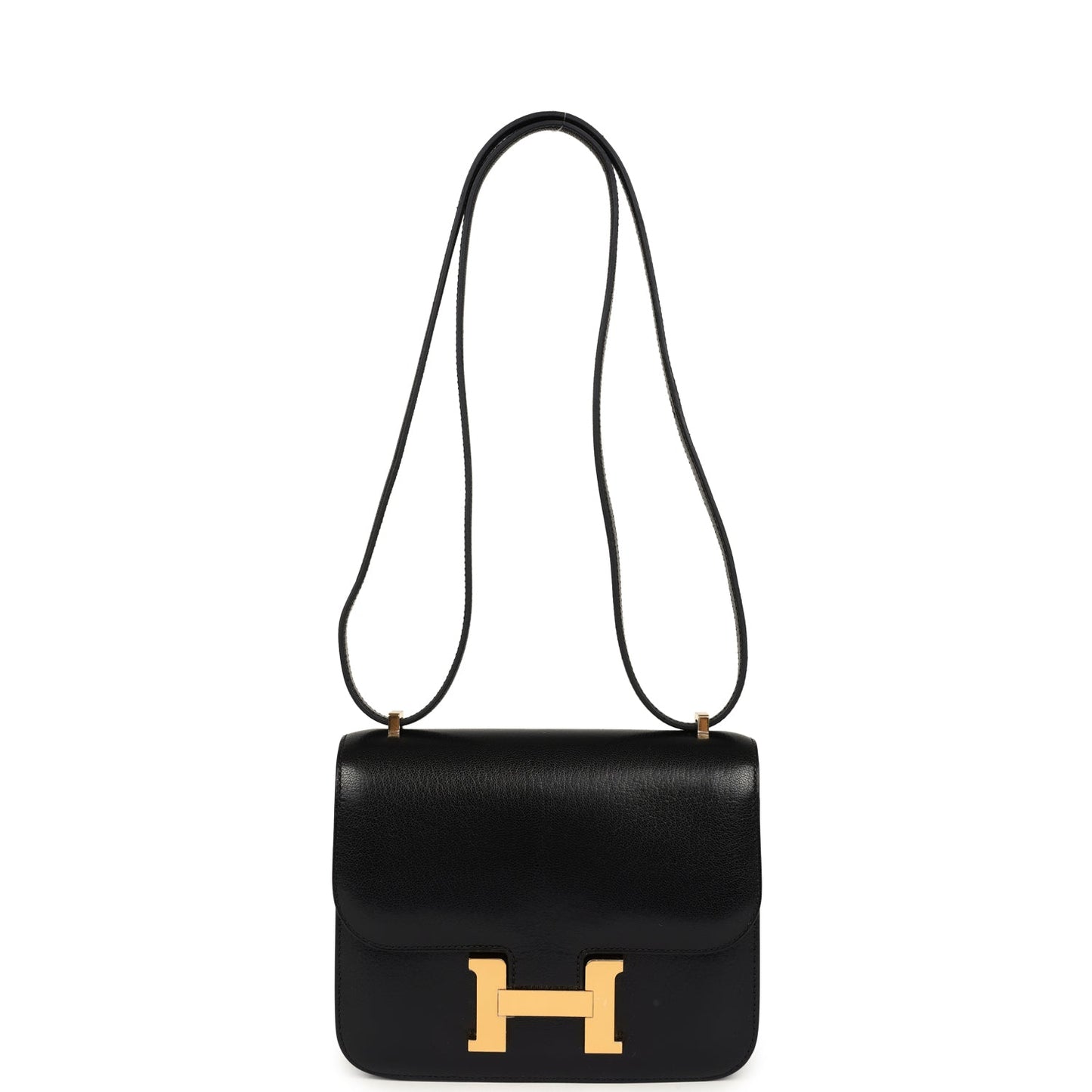 Hermes Constance 18 Black Chevre Chamkila Gold Hardware