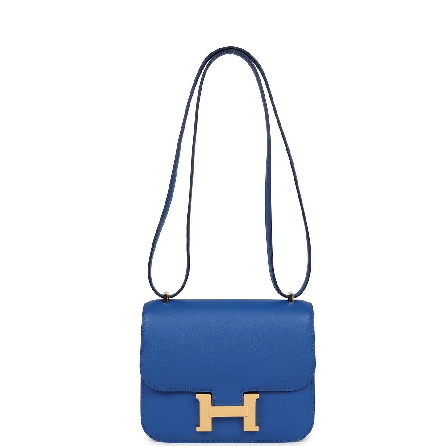 Hermes Constance 18 Bleu France Swift Gold Hardware