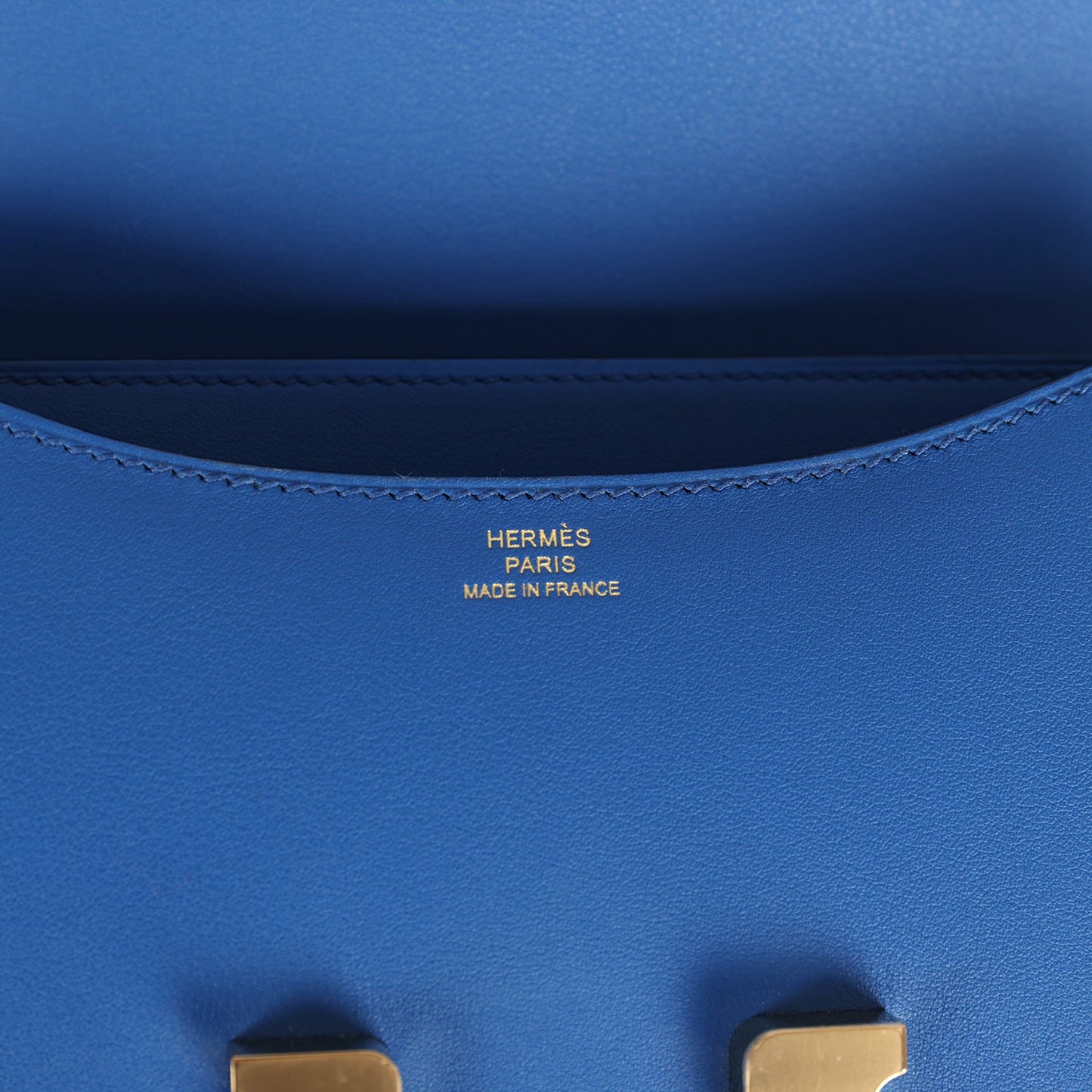 Hermes Constance 18 Bleu France Swift Gold Hardware