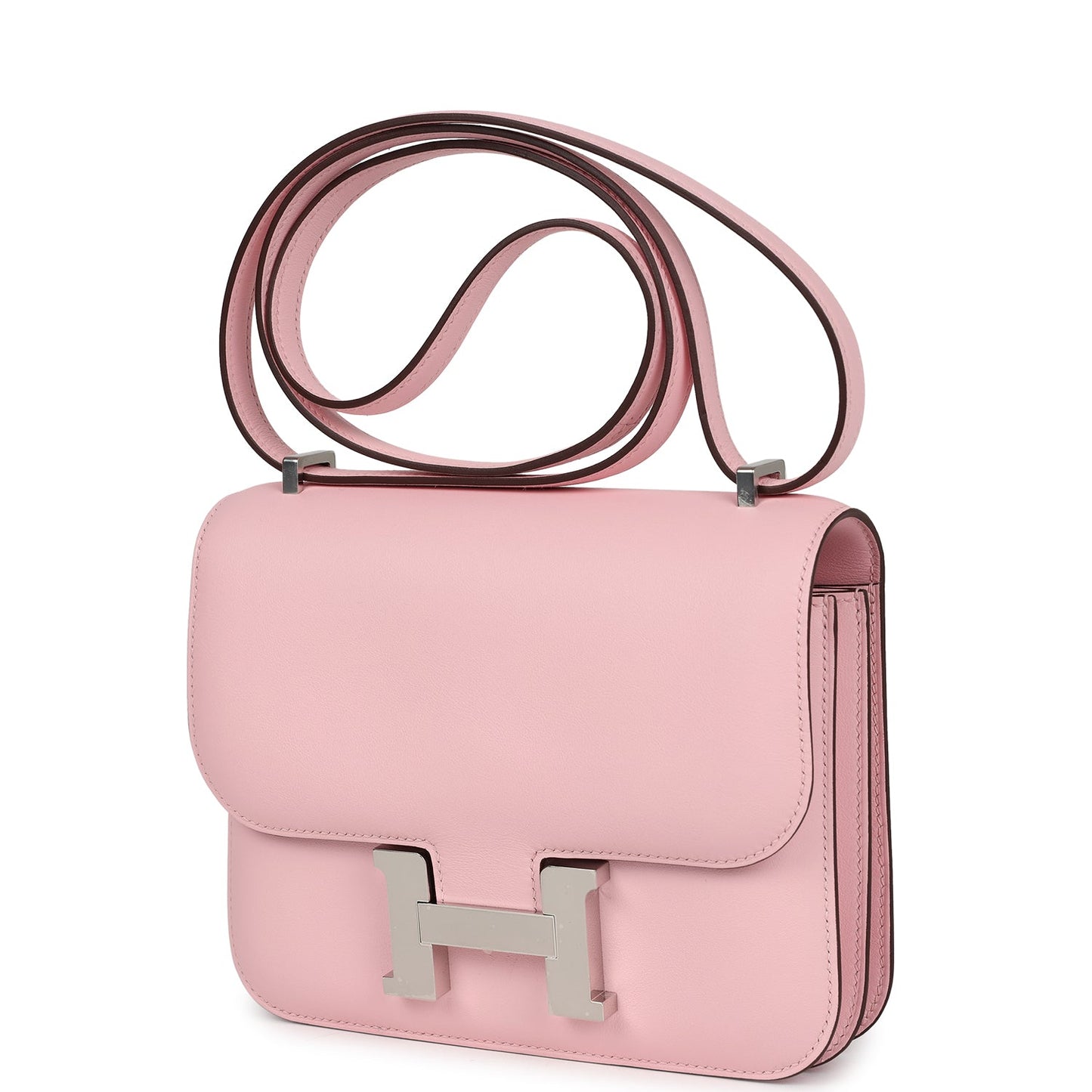 Hermes Constance 18 Rose Sakura Swift Palladium Hardware