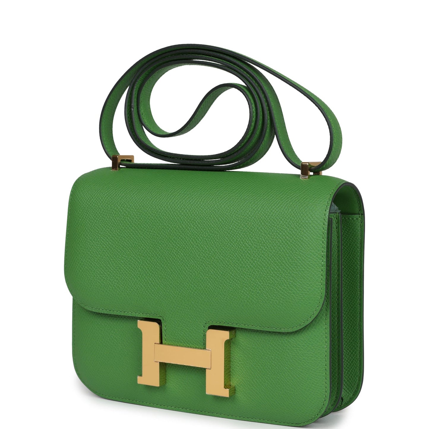 Hermes Constance 18 Vert Yucca Epsom Gold Hardware