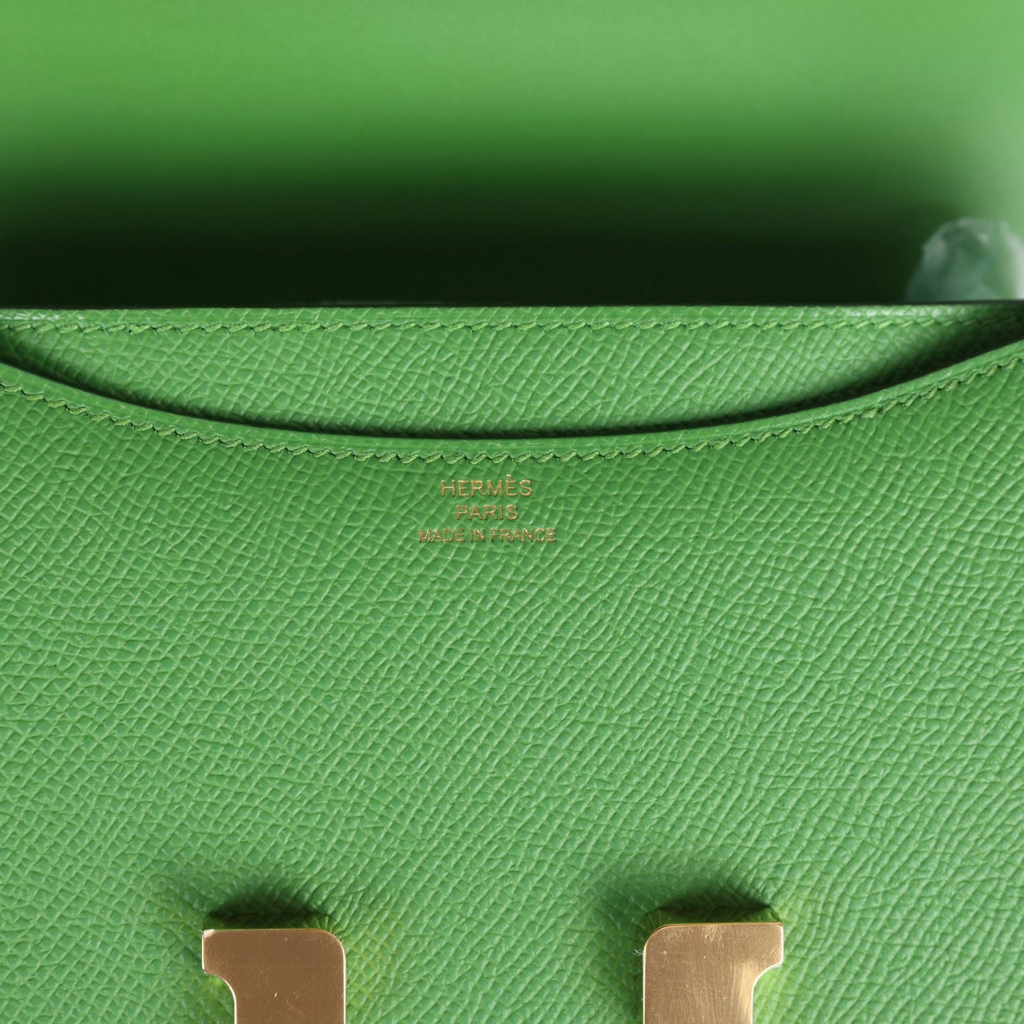 Hermes Constance 18 Vert Yucca Epsom Gold Hardware